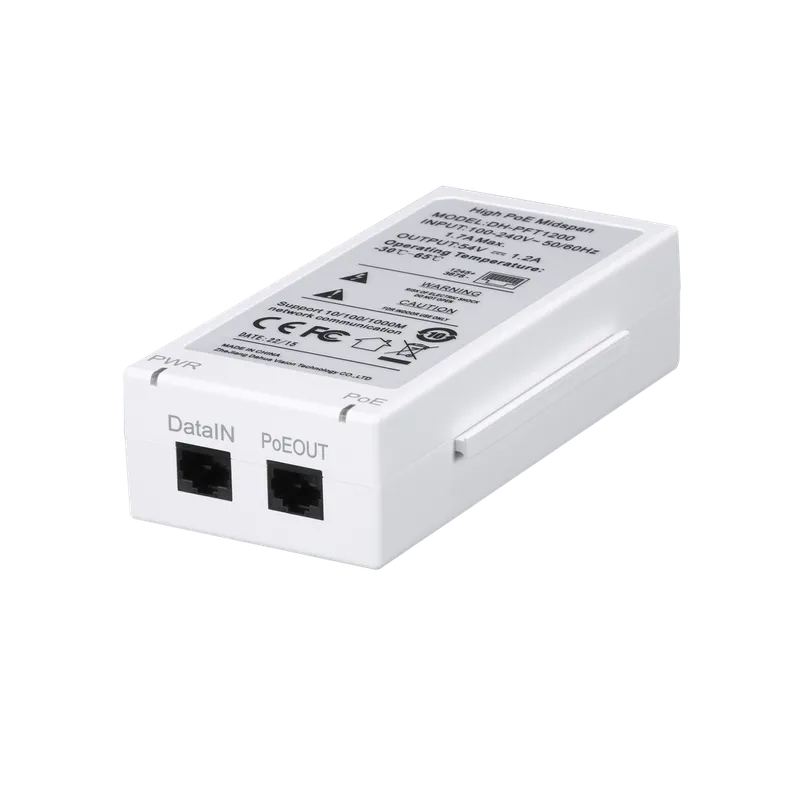Inyector PoE 60 watts DH-PFT1200 Dahua